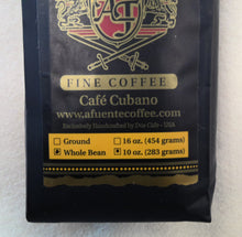 Load image into Gallery viewer, Arturo Fuente Cafe Cubano Whole Bean Coffee 10 oz Bag
