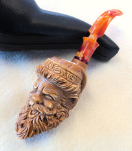 Load image into Gallery viewer, Block Meerschaum, Large Darkened Santa