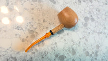 Load image into Gallery viewer, Missouri Meerschaum, Maple Hardwood Diplomat, Apple Bent Amber, 6mm