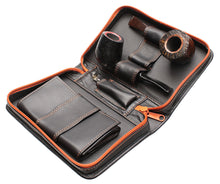 Load image into Gallery viewer, 4th Generation Leather 3 Pipe Combo Pouch - Kenzo Black
