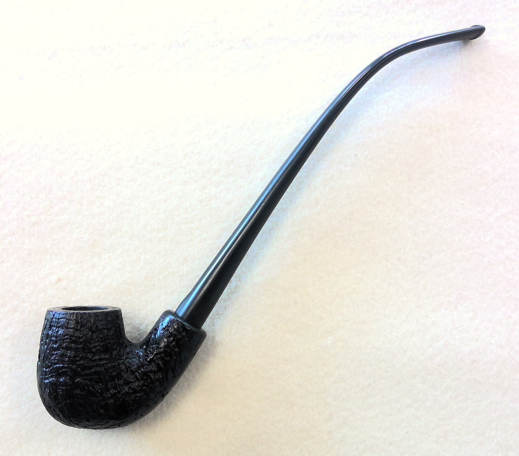 La Rocca Churchwarden, Black Sandblast Bent Billiard