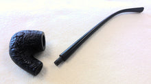 Load image into Gallery viewer, La Rocca Churchwarden, Black Sandblast Bent Billiard
