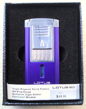 Load image into Gallery viewer, Lotus DC triple torch blue / chrome
