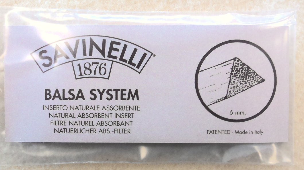 Savinelli 6mm Balsa Filters, pack of 20