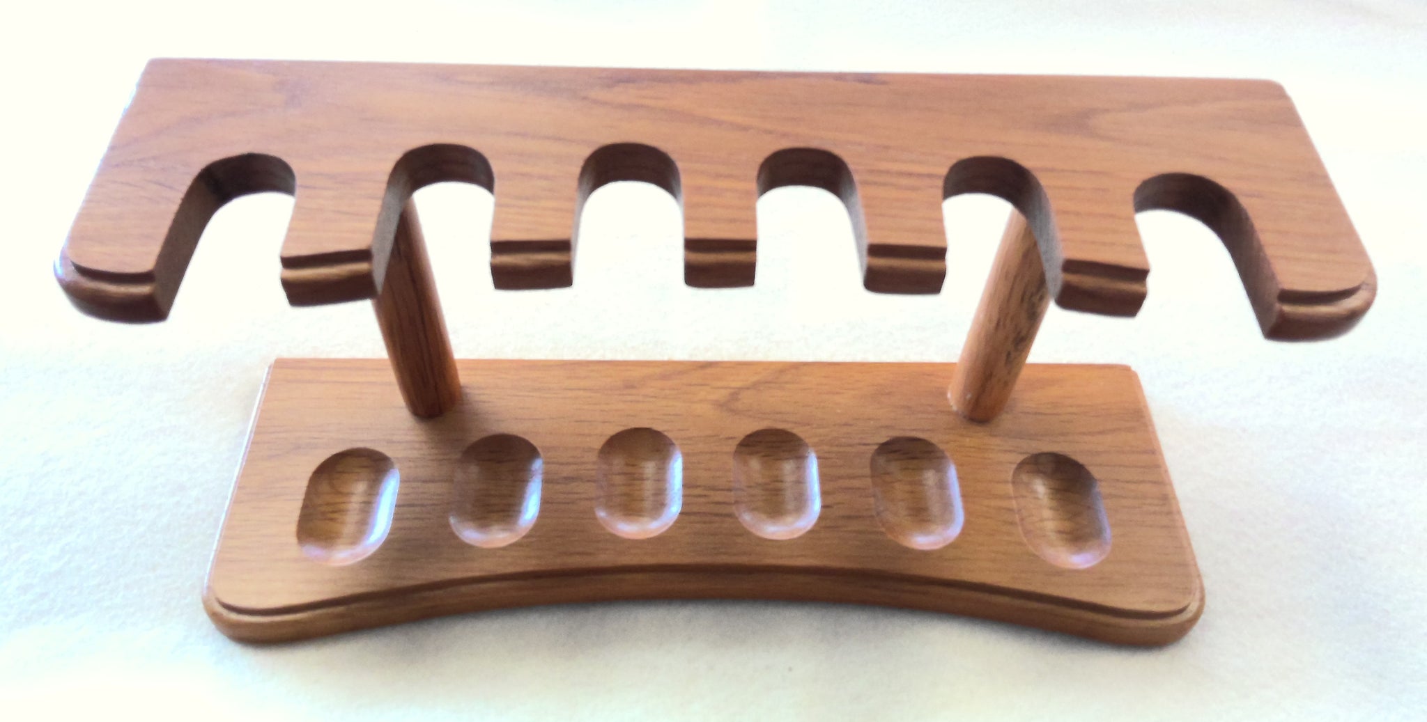 Timber Pipe Rack Pipe Rack, Natural Finish Wood 6-Pipe Stand – The Happy Piper