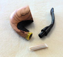 Load image into Gallery viewer, Dapper, Meerschaum Lined Olivewood Dublin (9mm)
