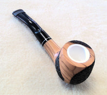 Load image into Gallery viewer, Dapper, Meerschaum Lined Olivewood Apple (9mm)
