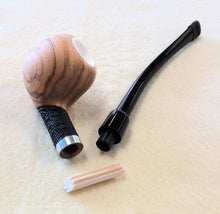 Load image into Gallery viewer, Dapper, Meerschaum Lined Olivewood Churchwarden, Rusticated (9mm)

