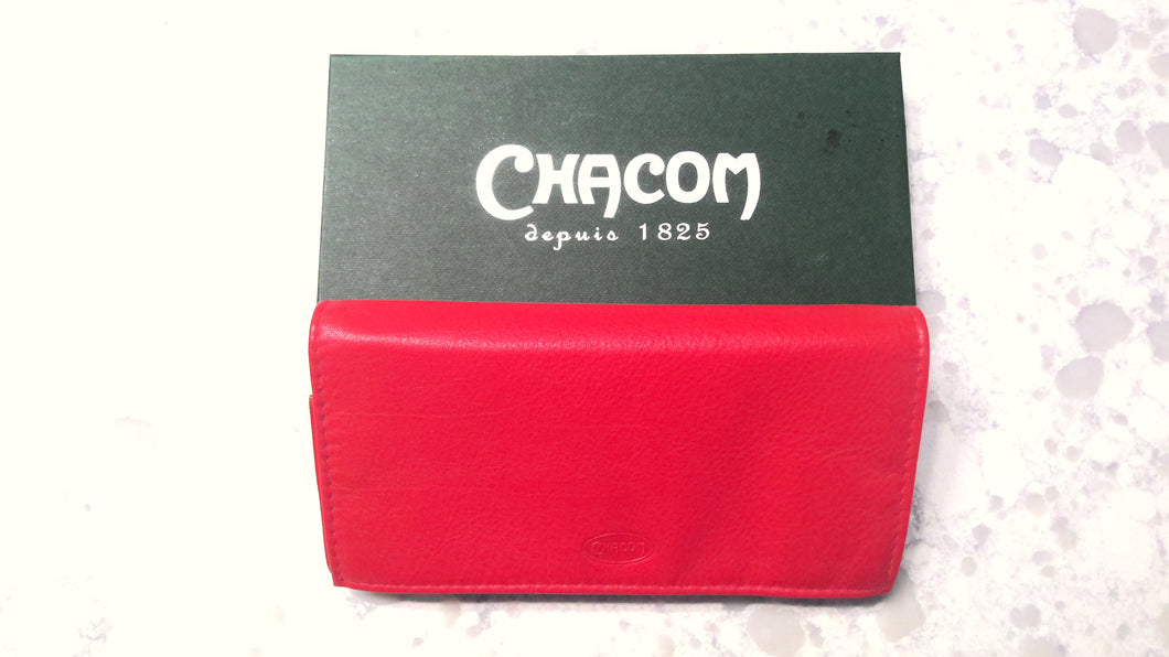 Chacom Leather Roll-Up, Red (tobacco pouch)