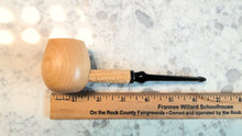 Load image into Gallery viewer, Missouri Meerschaum, Maple Hardwood Diplomat, Apple Straight Black 6mm
