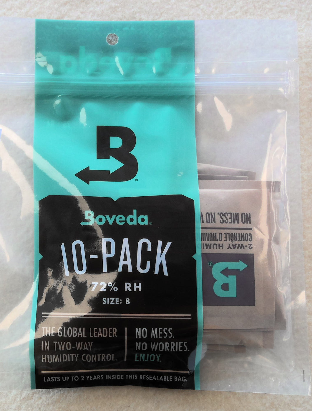 Boveda 72% packets, 8 gram, 1 pack of 10